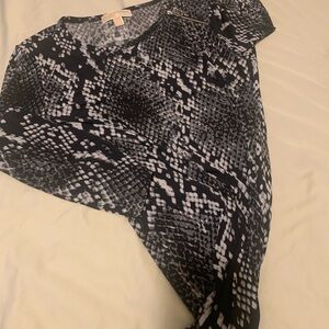 Michael Kors size L flattering snakeskin print stretch dress